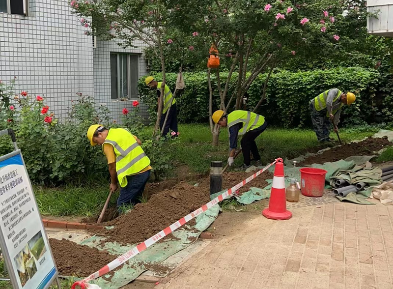 北京西城区社区绿地节水微喷改造工程